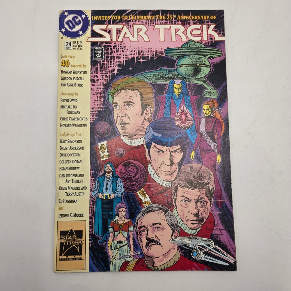 DC Comics Star‎ Trek #24 Comic Book 25th Anniversary Kirk Spock Sci-Fi 1991